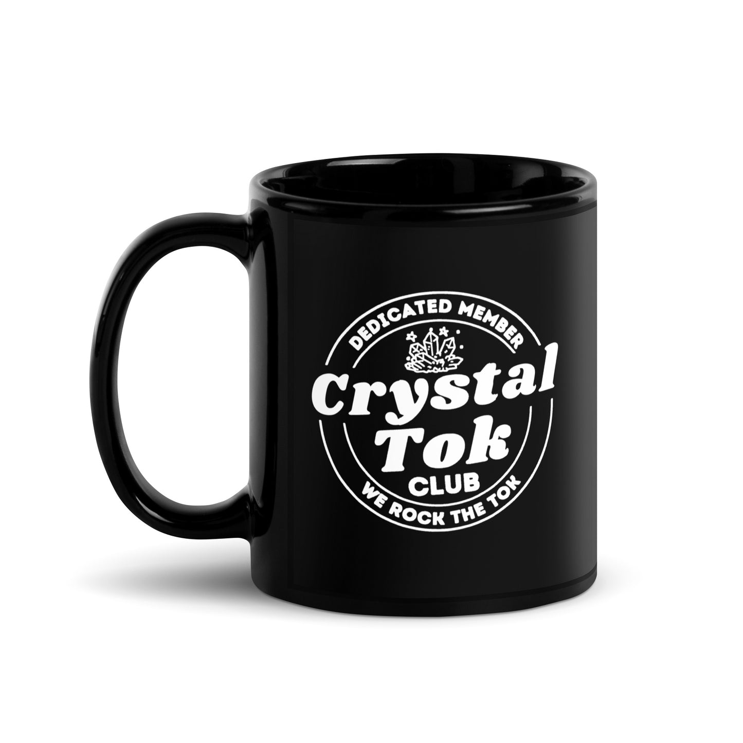 CrystalTok Club Black Glossy Mug