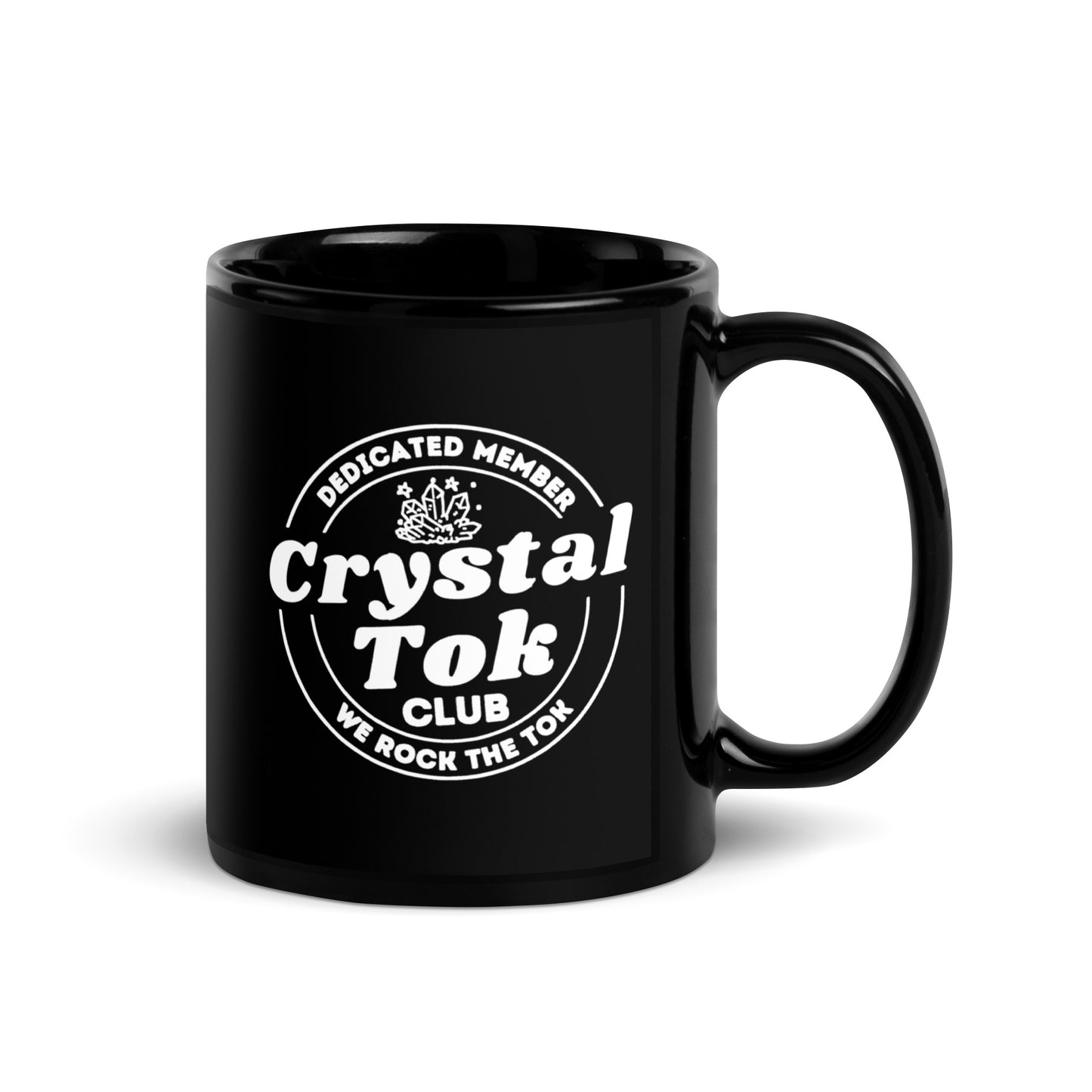 CrystalTok Club Black Glossy Mug