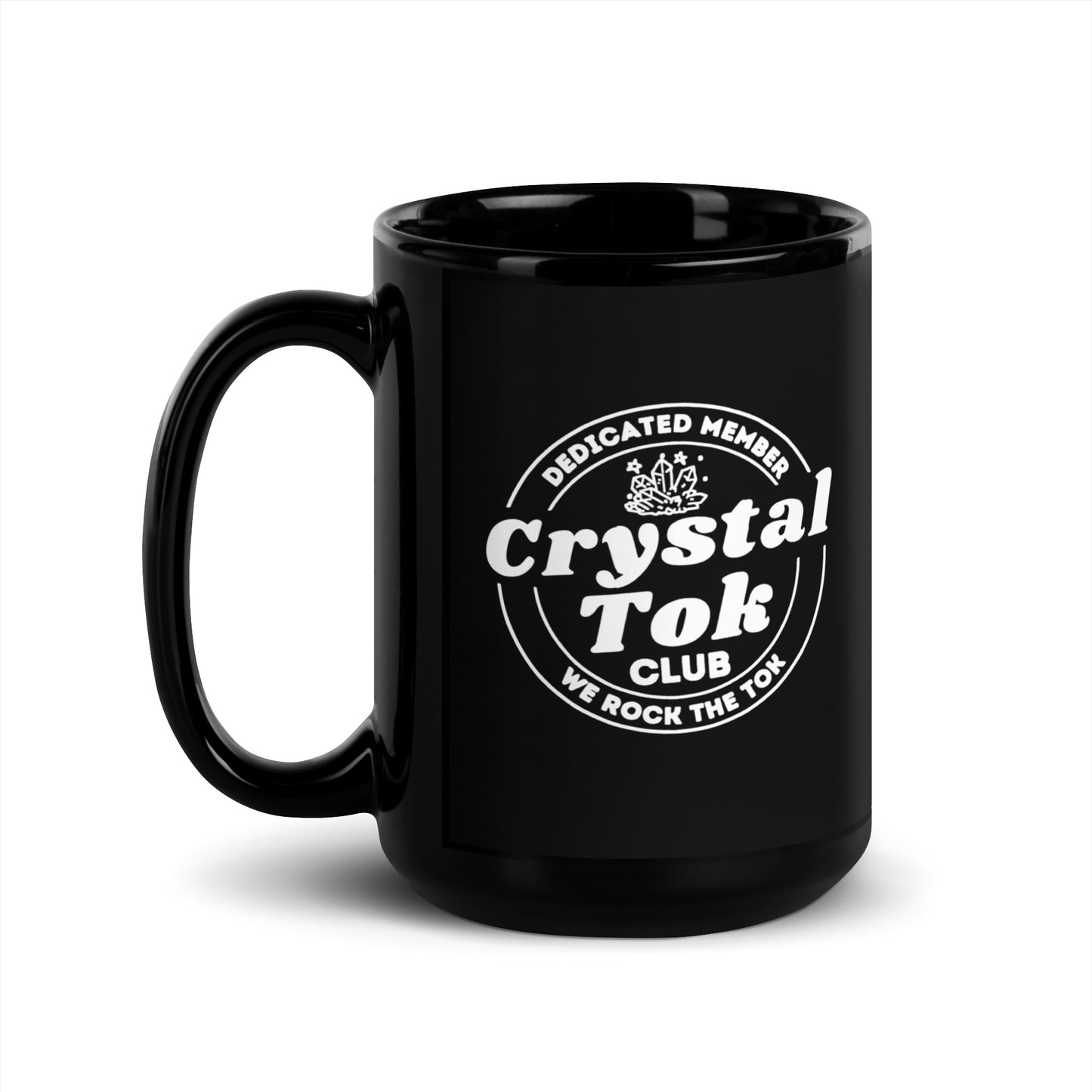 CrystalTok Club Black Glossy Mug