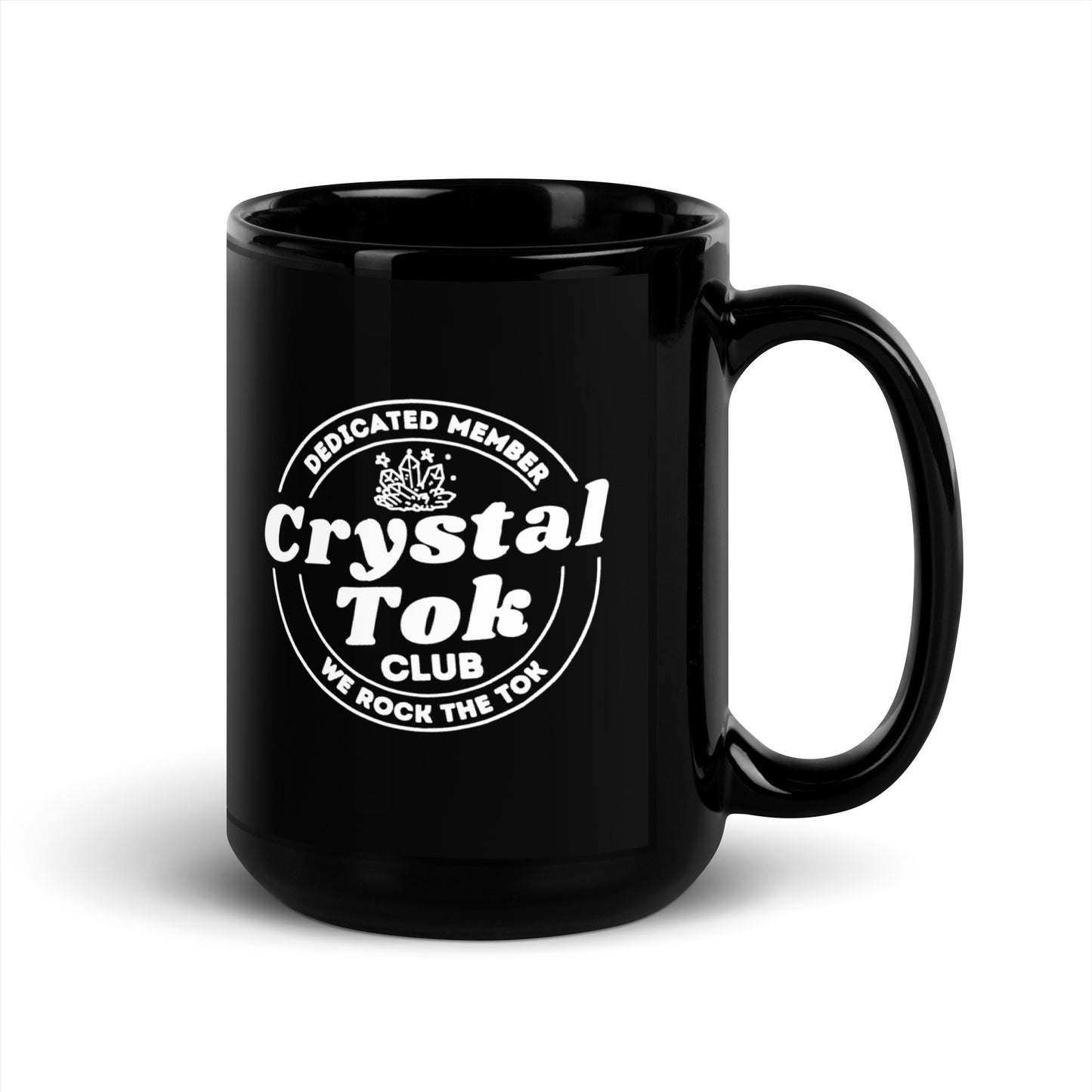 CrystalTok Club Black Glossy Mug