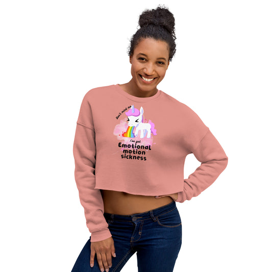 Emotional Motion Sickness Crop Sweatshirt